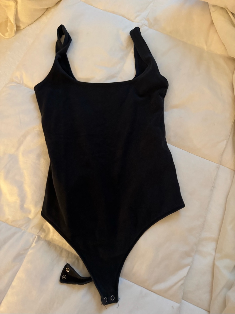 Abercrombie & Fitch Black Scoop-Neck Bodysuit